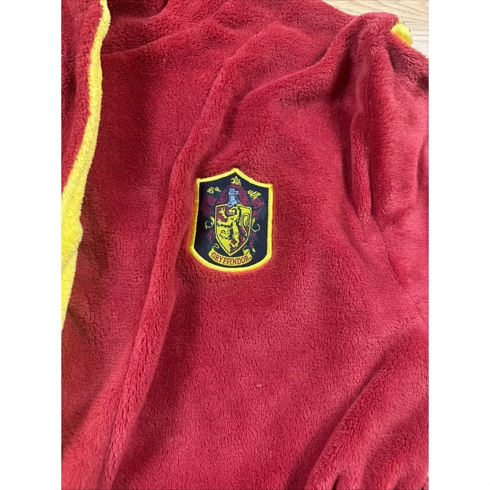 Harry Potter Gryffindor Embroidered Plush Hood Robe Unisex One Size Red/Yellow
